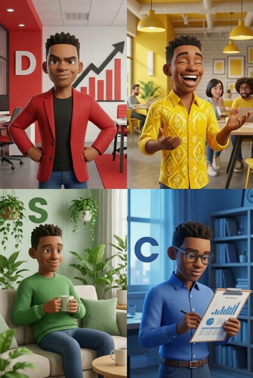 Visual representation of DISC personality types